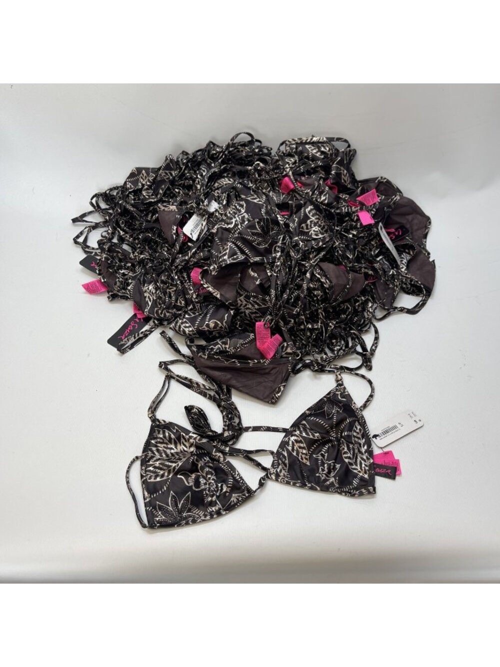 Wholesale NEW Y2K La SENZA Satin Triangle Floral Bralette Top Reseller Clear Out